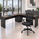 Ver imagem 1 de Mesa de Escritório em L 140x60cm com Conexão + Cadeira de Escritório Netflex Ergonômica Reclinável