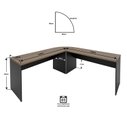 Ver imagem 7 de Mesa de Escritório em L 140x60cm com Conexão + Cadeira de Escritório Netflex Ergonômica Reclinável