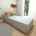 Ver imagem 1 de Cama Infantil Solteiro 2 Gavetões Tulum Branco