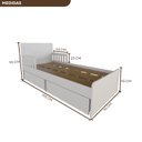 Ver imagem 3 de Cama Infantil Solteiro 2 Gavetões Tulum Branco