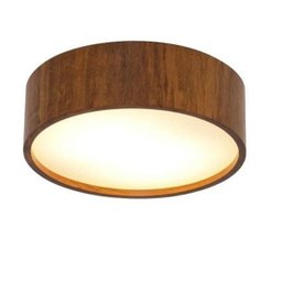 Plafon Sobrepor Redondo 30cm em Madeira Imbuia - 1