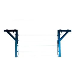 Varal Retrátil Muro/Parede Mão Francesa 05 Cordas Preto - 3