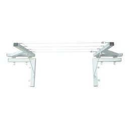 Varal Retrátil Muro/parede Mão Francesa 04 Cordas Branco - 2