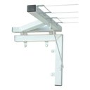 Ver imagem 1 de Varal Retrátil Muro/parede Mão Francesa 04 Cordas Branco