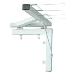 Varal Retrátil Muro/parede Mão Francesa 04 Cordas Branco - 1