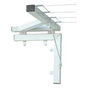 Varal Retrátil Muro/parede Mão Francesa 04 Cordas Branco