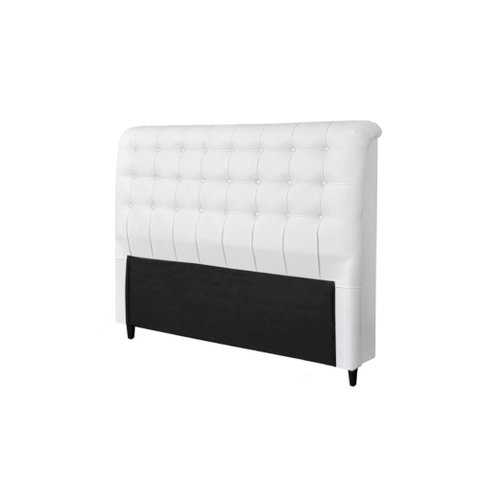 Cabeceira Casal 140cm Dama Plus PVC Branco - Simbal