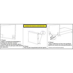Cabeceira Casal 140cm Dama Plus PVC Branco - Simbal - 3