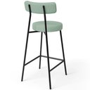 Ver imagem 7 de Kit 04 Banquetas Baixa Bar Cozinha Sala de Jantar Aço Milão L02 Linho Verde Menta - Lyam Decor