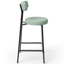Ver imagem 6 de Kit 04 Banquetas Baixa Bar Cozinha Sala de Jantar Aço Milão L02 Linho Verde Menta - Lyam Decor