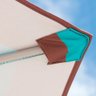Guarda-Sol 2.40M Tobee Malibu com 6 Varetas Turquesa e Marrom - 4
