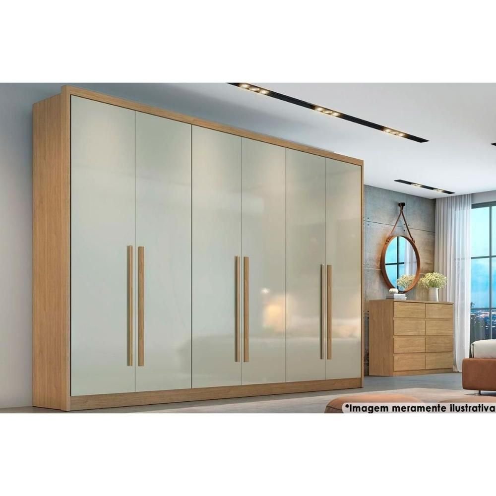 Guarda Roupa 6 Portas e 6 Gavetas Robust/Livorno Cumaru/Fendi 25 - Novo ...