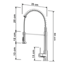 Ver imagem 6 de Kit Cuba Gourmet Quebec 60cm Aço Inox 304 e Torneira Gourmet Milão Monocomando Goldenx