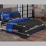 KIT EDREDOM CASAL QUEEN JOGO DE CAMA 06 PEÇAS ACONCHEGO DUPLA FACE CASA DONA PRETO E AZUL - 6