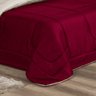KIT EDREDOM CASAL QUEEN JOGO DE CAMA 06 PEÇAS ACONCHEGO DUPLA FACE CASA DONA VERMELHO COM PALHA - 3