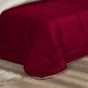 Ver imagem 3 de KIT EDREDOM CASAL QUEEN JOGO DE CAMA 06 PEÇAS ACONCHEGO DUPLA FACE CASA DONA VERMELHO COM PALHA