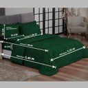 Ver imagem 6 de KIT EDREDOM CASAL QUEEN JOGO DE CAMA 06 PEÇAS ACONCHEGO DUPLA FACE CASA DONA VERDE