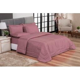 KIT EDREDOM CASAL QUEEN JOGO DE CAMA 06 PEÇAS ACONCHEGO DUPLA FACE CASA DONA ROSÉ - 1