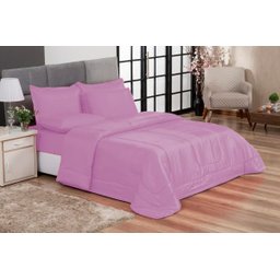 KIT EDREDOM CASAL QUEEN JOGO DE CAMA 06 PEÇAS ACONCHEGO DUPLA FACE CASA DONA ROSA - 1