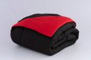 Ver imagem 5 de KIT EDREDOM CASAL QUEEN JOGO DE CAMA 06 PEÇAS ACONCHEGO DUPLA FACE CASA DONA PRETO E VERMELHO