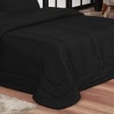 Ver imagem 3 de KIT EDREDOM CASAL QUEEN JOGO DE CAMA 06 PEÇAS ACONCHEGO DUPLA FACE CASA DONA PRETO