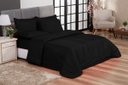 Ver imagem 1 de KIT EDREDOM CASAL QUEEN JOGO DE CAMA 06 PEÇAS ACONCHEGO DUPLA FACE CASA DONA PRETO