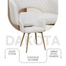 Kit 10 Cadeiras de Jantar Dakota Estrutura Aço Carbono Laminado Natural com Estofado Linho Cru - 2