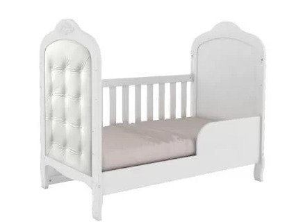 Berço Elô Americano com Kit Capitonê - Móveis Peroba - Branco - 1