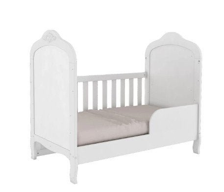 Berço Elô Americano com Kit Capitonê - Móveis Peroba - Branco - 4