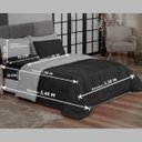 Ver imagem 6 de KIT EDREDOM CASAL QUEEN JOGO DE CAMA 06 PEÇAS ACONCHEGO DUPLA FACE CASA DONA PRETO E BRANCO