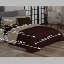 Ver imagem 6 de KIT EDREDOM CASAL QUEEN JOGO DE CAMA 06 PEÇAS ACONCHEGO DUPLA FACE CASA DONA MARROM E BEGE