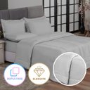 Ver imagem 4 de KIT EDREDOM CASAL QUEEN JOGO DE CAMA 06 PEÇAS ACONCHEGO DUPLA FACE CASA DONA BRANCO