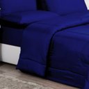 Ver imagem 2 de KIT EDREDOM CASAL QUEEN JOGO DE CAMA 06 PEÇAS ACONCHEGO DUPLA FACE CASA DONA AZUL