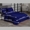 Ver imagem 6 de KIT EDREDOM CASAL QUEEN JOGO DE CAMA 06 PEÇAS ACONCHEGO DUPLA FACE CASA DONA AZUL