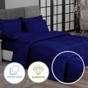 Ver imagem 4 de KIT EDREDOM CASAL QUEEN JOGO DE CAMA 06 PEÇAS ACONCHEGO DUPLA FACE CASA DONA AZUL