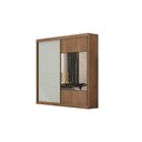 Ver mais imagens de Guarda Roupa Casal 2 Portas de Correr (1 C/ Espelho) e 8 Gavetas Sienna/versatto Cumaru/fendi 25 -