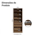 Ver imagem 2 de Guarda-Roupa Modulado 2 Portas 2 Gavetas 4 Prateleiras Rustic/Crema Neo Madesa