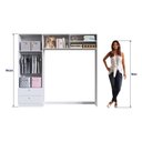 Ver imagem 4 de Guarda Roupas Infantil 2 Gavetas 5 Prateleiras Branco - Completa Móveis