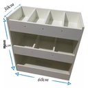 Ver imagem 3 de Baú para Brinquedos Infantil com Divisórias Organizador de Quarto 100% Mdf Branco