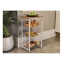 Ver imagem 6 de Balcão Fruteira Cozinha Crome Indrustrial Li035 Canela/branco - Kappesberg