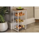 Ver imagem 1 de Balcão Fruteira Cozinha Crome Indrustrial Li035 Canela/branco - Kappesberg