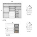 Ver imagem 4 de Conjunto Quarto Casal Guarda Roupa 6 Pts, Cômoda e 2 Mesa Cabeceira Amy Casa 812