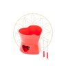 Aparelho de Fondue 4 Peças de Porcelana Coração Vermelho 400ml - Wolff - 2