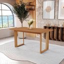 Ver imagem 6 de Conjunto Sala de Jantar Dora em Madeira Maciça 6 Cadeiras Boucle Cinza