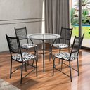 Ver imagem 2 de Conjunto Mesa com 4 Cadeiras Lugo para Cozinha ou Jantar