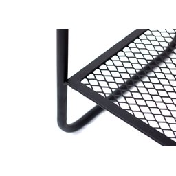 Mesa Lateral Letti Banco Sapateira Industrial Elegante Studio Metal Madeira Preto - 5