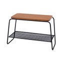Ver imagem 1 de Mesa Lateral Letti Banco Sapateira Industrial Elegante Studio Metal Madeira Preto
