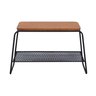 Mesa Lateral Letti Banco Sapateira Industrial Elegante Studio Metal Madeira Preto - 2