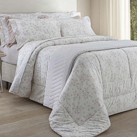 Colcha Queen 200 Fios Vintage Lilith - Casa k Estampada