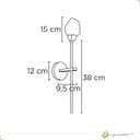 Ver imagem 4 de Luminaria Arandela Dourada Parede Cristal Led Quarto Sala